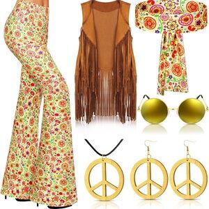 7 pcs Hippie Costume Set